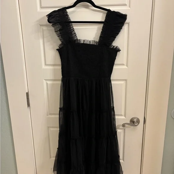 Baltic Born - Emma Smocked Tulle Dress, Black, Large - Picture 2 of 4